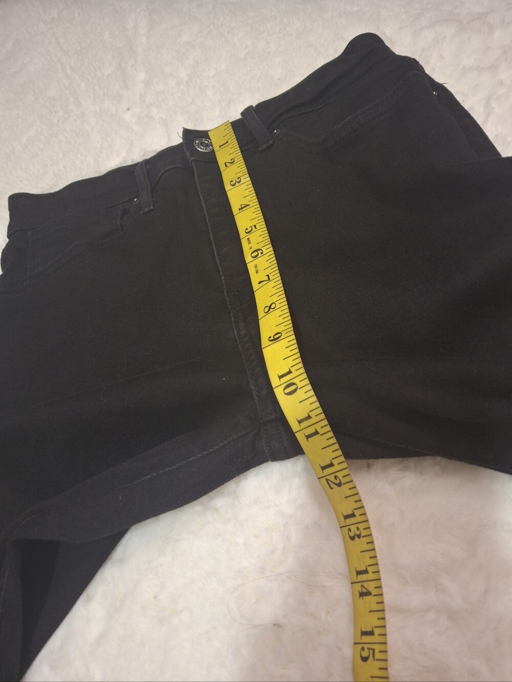 Levi's 725 High Rise Bootcut Jeans Black Stretch Denim Women Size W30 L30 - Picture 12 of 16